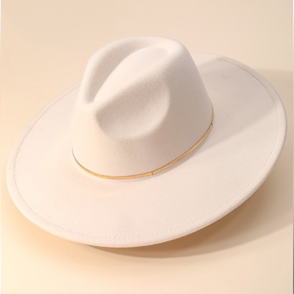 Ivory Boho Detail Fedora Hat